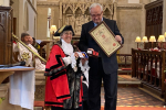 James Gray receiving the Freeman of Royal Wootten Bassett